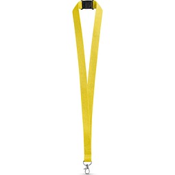 LEEDS. Lanyard aus Polyester mit Sicherheitsverschluss, Gelb