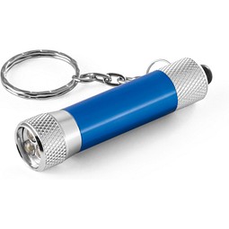 LERGAN. Schlüsselanhänger aus Aluminium mit LED, Königsblau