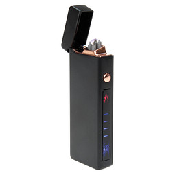 Lichtbogen-Feuerzeug Double Arc, schwarz