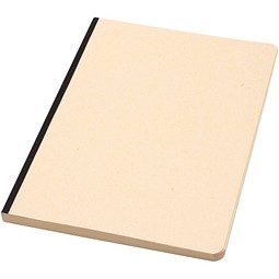 Liliana A5 Zuckerrohr und RPET Softcover Notizbuch, schwarz