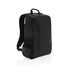 Lima Aware™ RPET wasserabweisender 15,6" Laptop-Rucksack, schwarz