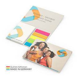 Geiger-Notes Lissabon green+blue Haftnotizblock, inkl. Druck, natur