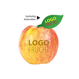 LogoFrucht Apfel rot - Hazelnut + Apfelblatt