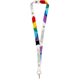 Lois Sublimation RPET-Lanyard mit Sicherheitsverschluss, schwarz, 15mm