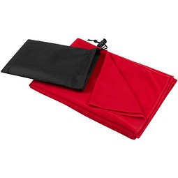 Lucas RPET Sporthandtuch 50 × 100 cm, rot