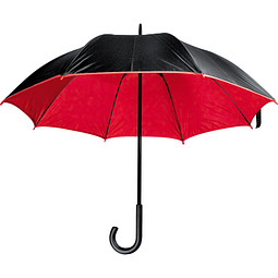 Luxuriöser Regenschirm mit doppelter Bespannung aus Polyester, rot