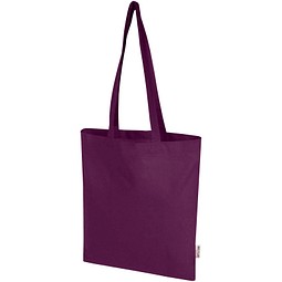 Madras Blend 140 g/m² Tragetasche aus GRS-recycelter Baumwolle 7L, lila