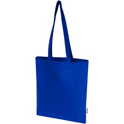 Madras Blend 140 g/m² Tragetasche aus GRS-recycelter Baumwolle 7L, royalblau