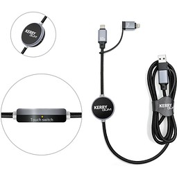 MagCable 5in1 LED long NFC, Grau
