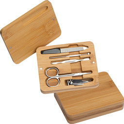 Maniküre-Set Bambus, beige