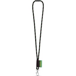 MANSFIELD. SET Lanyard NAUTIC Long mit Karabiner und Sicherheitsverschluss, Schwarz/Grün