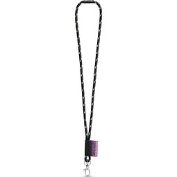 MANSFIELD. SET Lanyard NAUTIC Long mit Karabiner und Sicherheitsverschluss, Schwarz/Weiß