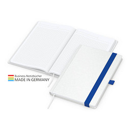 Geiger-Notes Match-Book Creme Bestseller Notizbuch A4 Natura, inkl. Druck, mittelblau