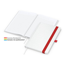 Geiger-Notes Match-Book Creme Bestseller Notizbuch A4 Natura, inkl. Druck, rot
