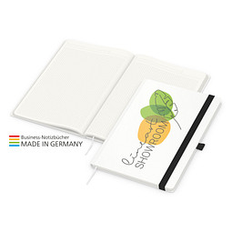 Geiger-Notes Match-Book green+blue Notizbuch A4 Cover-Star Recycling-Matt, inkl. Druck auf Einband, schwarz