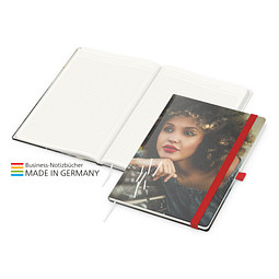 Geiger-Notes Match-Book green+blue Notizbuch A4 Natura Recycling, inkl. Druck, rot