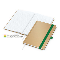 Geiger-Notes Match-Book White Bestseller Notizbuch A4 Natura braun, inkl. Druck, grün
