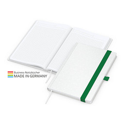 Geiger-Notes Match-Book White Bestseller Notizbuch A5 Natura, inkl. Druck, grün