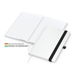 Geiger-Notes Match-Book White Bestseller Notizbuch A5 Natura, inkl. Druck, schwarz