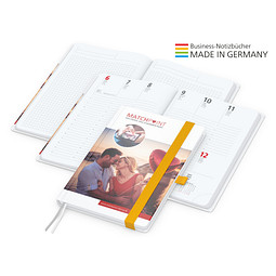 Geiger-Notes Match-Hybrid A5 Bestseller, gloss, inkl. Digitaldruck, Band gelb