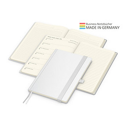 Geiger-Notes Match-Hybrid Creme Bestseller Notizbuch, Cover-Star matt, inkl. Druck, weiß