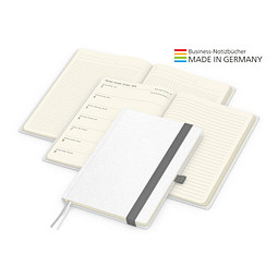 Geiger-Notes Match-Hybrid Creme Bestseller Notizbuch, Natura, inkl. Druck, silbergrau