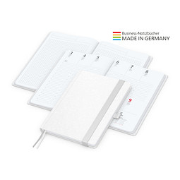 Geiger-Notes Match-Hybrid White Bestseller Notizbuch A4, Natura, inkl. Druck, weiß
