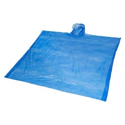 Mayan Regenponcho mit Aufbewahrungstasche aus recyceltem Kunststoff, royalblau