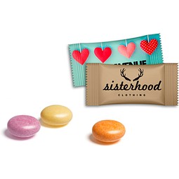 mentos im Flowpack, 2,8 g, Fruit, Folie transparent, inkl. Druck