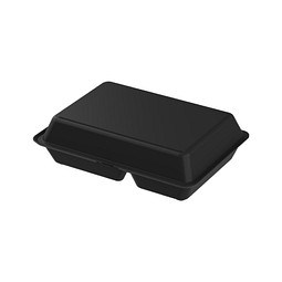 Firmengeschenk Essensbehälter ToGo XL – schwarz – mit Werbedruck 100% recycelbar BPA-frei mikrowellengeeignet nachhaltige Mehrwegbox