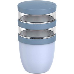 Mepal Ellipse Dreiteiliger, 500 ml + 2 x 200 ml Lunchpot, blau