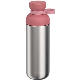 Mepal Vita 700 ml Wasserflasche aus recyceltem Edelstahl (Kohlensäure geeignet), rosa