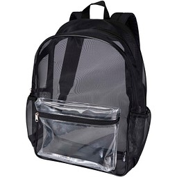 Mesh 18 L Rucksack aus Recyclingmaterial, schwarz