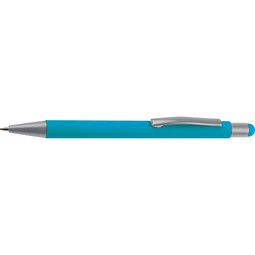 Metall-Druckkugelschreiber mit Touch-Funktion Salt Lake City, blaue Mine, hellblau