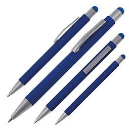 Metall-Druckkugelschreiber mit Touch-Funktion Salt Lake City, blaue Mine, blau