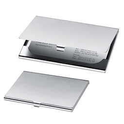 Metall-Visitenkartenetui Cornwall,grau