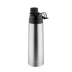 Metmaxx® Thermoflasche GenerationRefillOne4All schwarz / silber