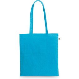 MEXICO. Tasche aus recycelter Baumwolle (70%) und Polyester (30% rPET) (150 g/m²), Hellblau