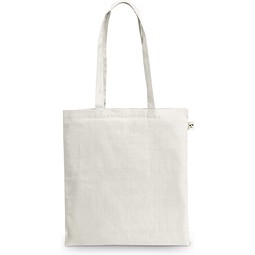MEXICO. Tasche aus recycelter Baumwolle (70%) und Polyester (30% rPET) (150 g/m²), Weiß