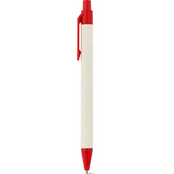 MILINK. Kugelschreiber aus 100 % Recyclingpapier, Rot