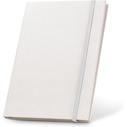 MILKY. A5-Notizblock mit Hardcover aus 100 % recyceltem Papier, Weiß