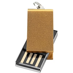 Mini Rotate USB-Stick, gold, 2GB