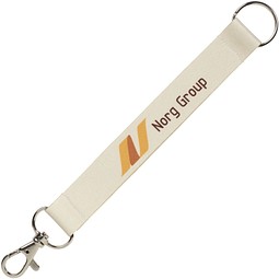Mini Sublimation Schlüsselband mit Ring, weiss, 20mm