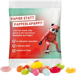 Minitüte, 10 g, recyclingfähiges Papier weiß, Jelly Beans, inkl. Druck