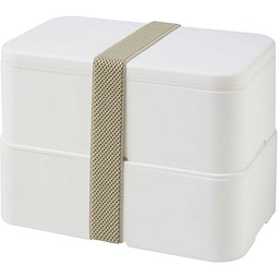 MIYO POP 700 + 700 ml doppelschichtige Lunchbox, weiss