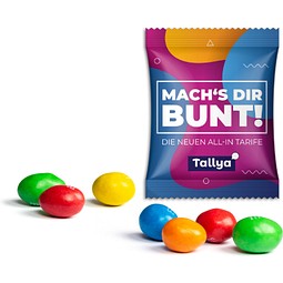M&M's Peanuts im Werbetütchen, 10 g, Folie transparent, inkl. Druck