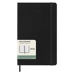Moleskine Hardcover 12 Monate Wochenkalender L horizontal, schwarz