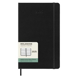 Moleskine Hardcover 12 Monate Wochenkalender L vertikal, schwarz