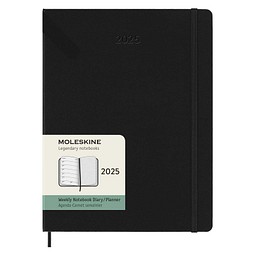 Moleskine Hardcover 12 Monate Wochenkalender XL, schwarz