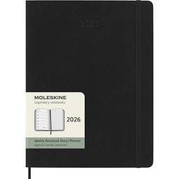 Moleskine Softcover 12 Monate Wochenkalender XL, schwarz